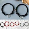 2Pcs Adjustable Magnet Couple Braided Bracelet Couple Key Chain Lovers' Bracelets