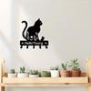 Metal Contour Cat Silhouette Garden Stake: Durable Yard Art for Decor and Stylish Wall-Mount Hook. Perfect As a Decorative