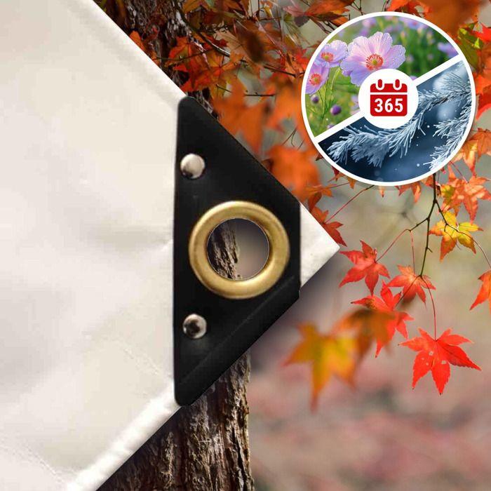 ПВХ-баннер 650г, 6x8м (48м²), белый, водонепроницаемый защитный брезент