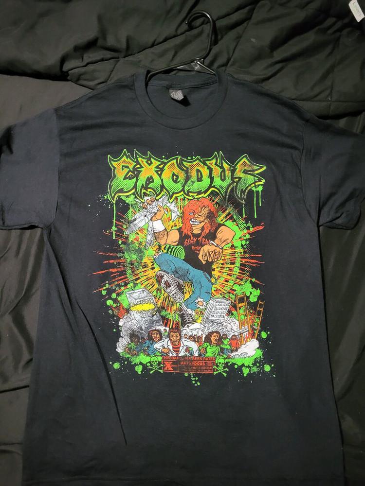 Винтажная футболка Exodus Tour Тур Футболка Концертный Полный Размер S-5XL IL628 Унисекс Футболка