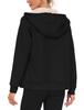 YIRUIYA Cold Plus Casual Women's Zip-Up Hoodie, Pullover, Fleece-Lined, Sweatshirt, Top, Coat, Weather, Windproof, Warm, Autumn/Winter, Sizes, Simple,
