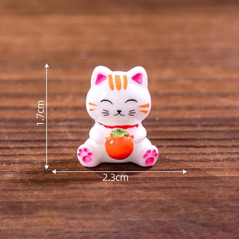 Мини Lucky Fortune Cat Миниатюрные ландшафтные аксессуары Автомобильные декоративные украшения Уличное украшение для сада своими руками