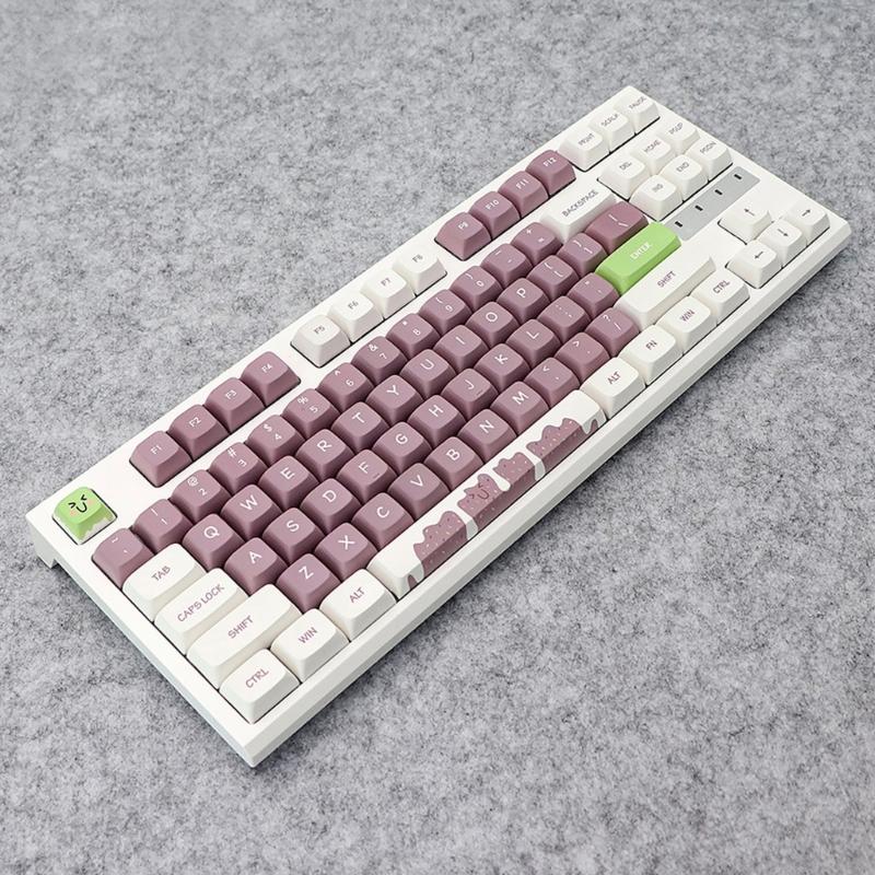 Милые мультяшные колпачки для клавиш 9,5 мм XDA Высота 7U Space Keycap Set PBT 5-сторонний термосублимационный подходит для механической клавиатуры