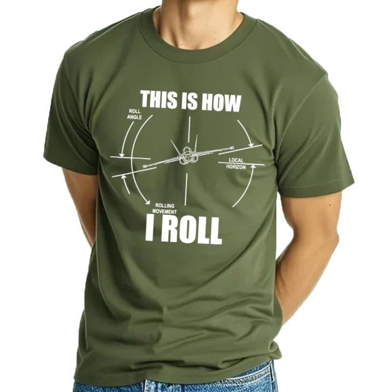 To Como Rollo F18 Hornet Roll Gauge Indicator Aviator Camiseta Manga Corta Casual 100 Camisetas De AlgodóN