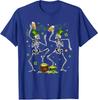 Dancing Skeletons Leprechaun Drinking St Patrick's Unisex T-Shirt