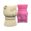 3D Медведь Цветочные горшки Формы из эпоксидной смолы Подставка для ручек Подсвечник Цементный горшок Силиконовые формы Украшения для дома