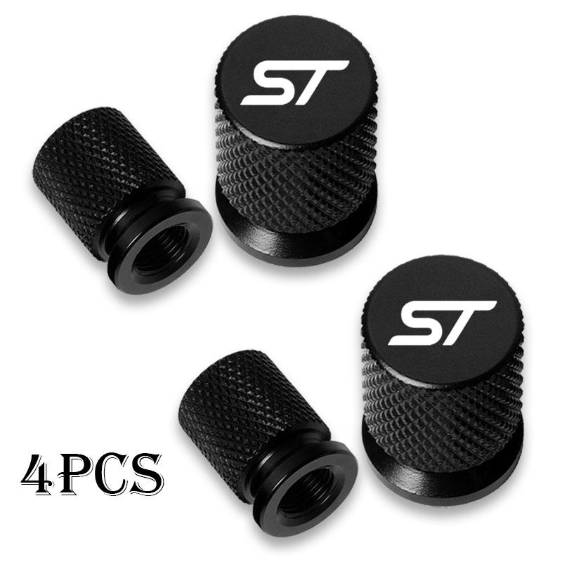 YJBU1 For Ford ST FOCUS 2 3 Mondeo Fiesta Kuga MK2 MK3 MK4 Car Wheel Tire Valve Caps Tyre Stem Covers Airdust Waterproof