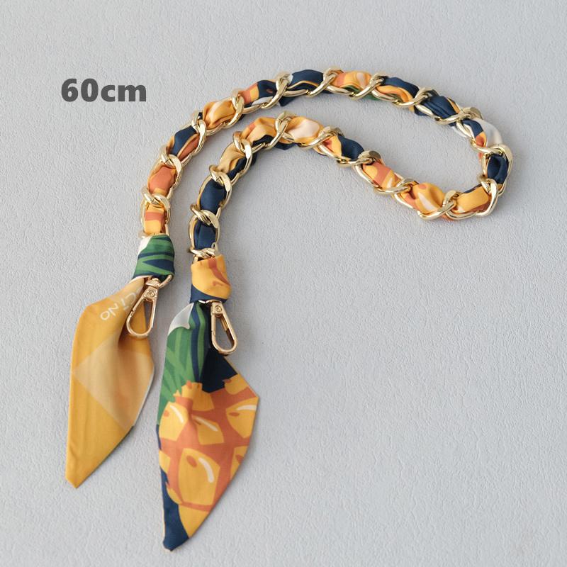 Новый модный бренд женские сумки аксессуары цепи съемные цветочные золотые серебряные металлические шелковые ремешки женские DIY цепи ручки для сумок