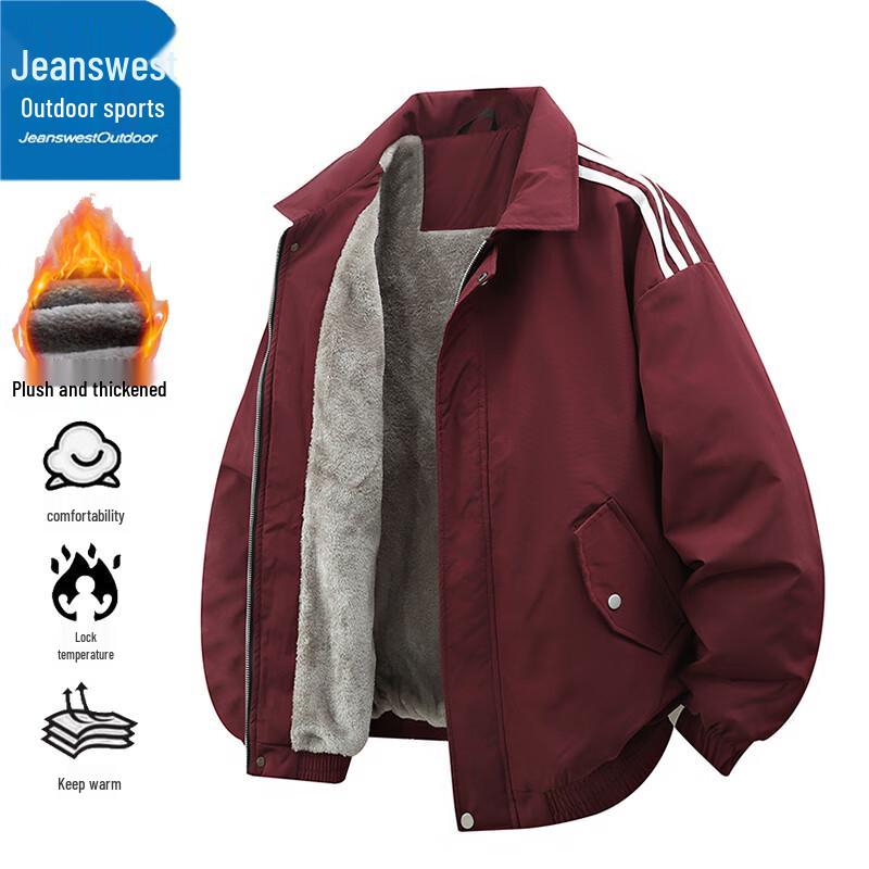 Мужская повседневная куртка Jeanswest с флисовой подкладкой для улицы