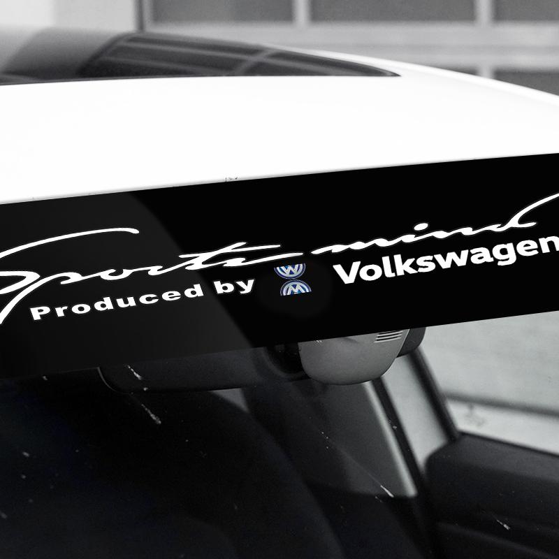 Автомобильные наклейки на лобовое стекло Светоотражающие Виниловая наклейка для тюнинга автомобиля 3D наклейки для Volkswagen Golf-5 6 7 Lavida Polo Tiguan Passat