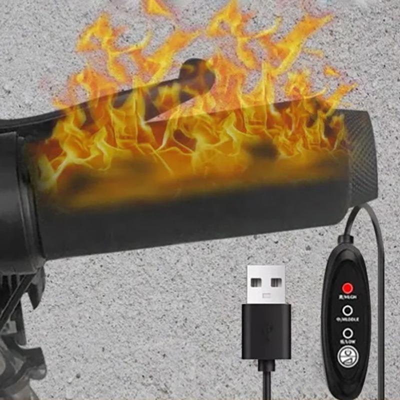 1 комплект регулируемых подогреваемых рукояток мотоцикла USB подогреваемый чехол для рукоятки противоскользящие подогреваемые рукоятки руля