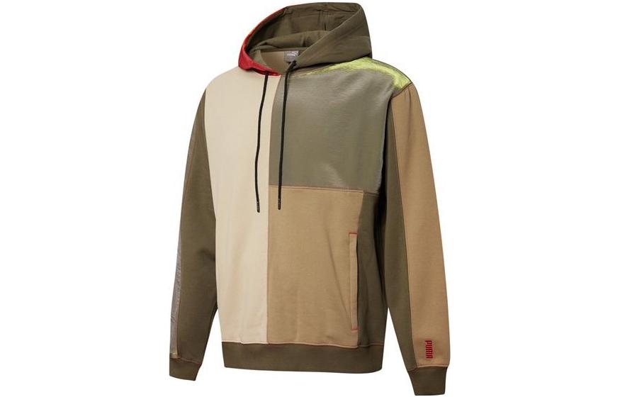 Puma Толстовки Мужские Виноградно-зеленые С капюшоном Умеренные Обычные 532086-02