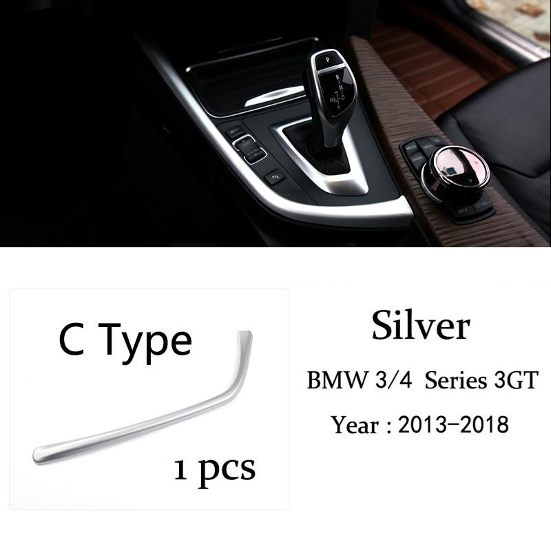 Carbon Fiber Car Styling Interior Gear Shift Knob Cover Multimedia Button Panel Trim Sticker For BMW F30 F32 F34 F36 Accessories