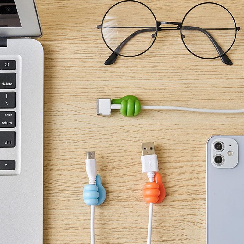 10 шт./лот, зажимы для держателя кабеля, крючок для большого пальца, настенный крючок, вешалка для хранения кабеля, органайзер для наушников, провод для мыши