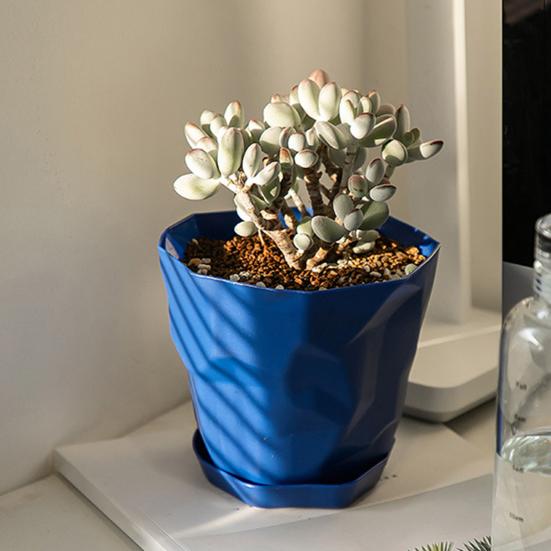 Цветочный горшок, прочный стабильный декоративный дышащий суккулент, детский садовый кашпо с подносом для дома