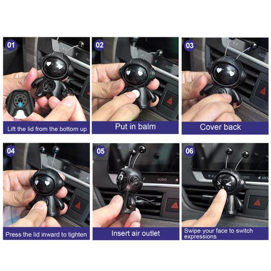 Car Air Freshener Creative Cartoon Nostalgic And Romantic Car Aroma Diffuser for Vibrant Interiors