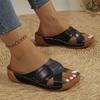 Women's Wedge Slippers 2025 Summer New Large Size Foreign Trade Casual Slippers Women's Thick Bottom Light Sandals Outside Wear