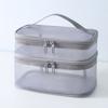 1/2/3 Layers Mesh Cosmetic Bags Zipper Perspective Makeup Bag Casual Cosmetic Storage Bag  Women