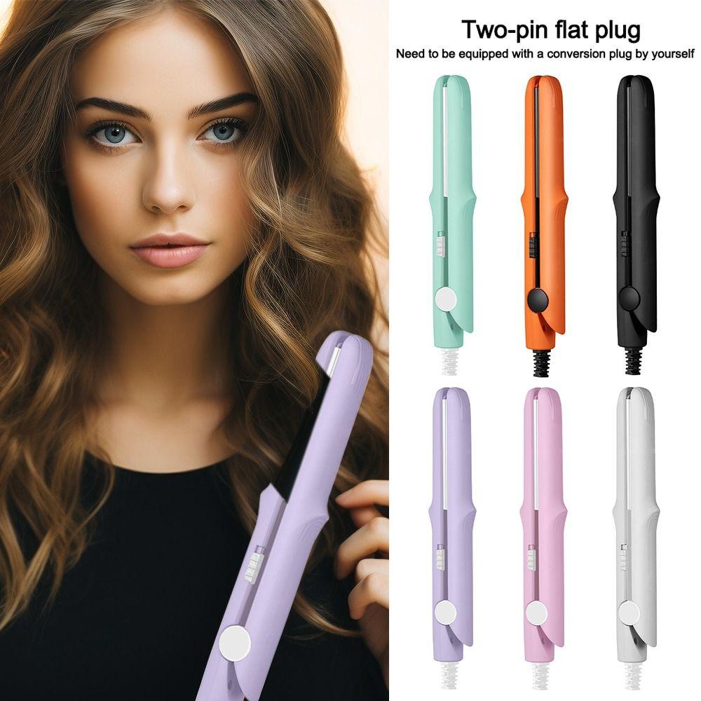 2-in-1 Curling Wand & Flat Iron USB Hair Curler Mini Electric Splint  Hair Styling