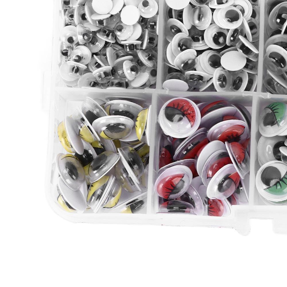 420pcs Multi Purpose Self Adhesive Eyes Plastic Box Included DIY Wiggle Eyes Art Crafts