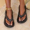 Fashion Women's Platform Soft Flip Flops 2024 New Thick Bottom Clip Toe Sandals for Women Summer Non-Slip Beach Slippers Shoes