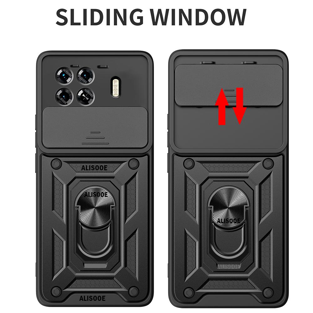 Armor Funda для Tecno Spark 20C 20 Pro Plus 10 10C 4G Case Slide Camera Protection Ring Stand Cover для Tecno Spark 20 Pro+ Capa