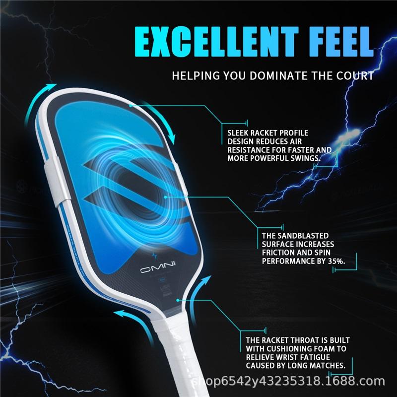 T700 Carbon Fiber Pickleball Paddle Matte Surface Thermoformed Professional Tournament Carbon Fiber Pickleball Racket For Advanced Players