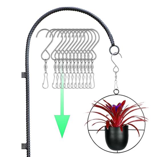 12 шт. поворотные крючки, вращающиеся нержавеющие подвесные вешалки из нержавеющей стали, товары для вечеринок