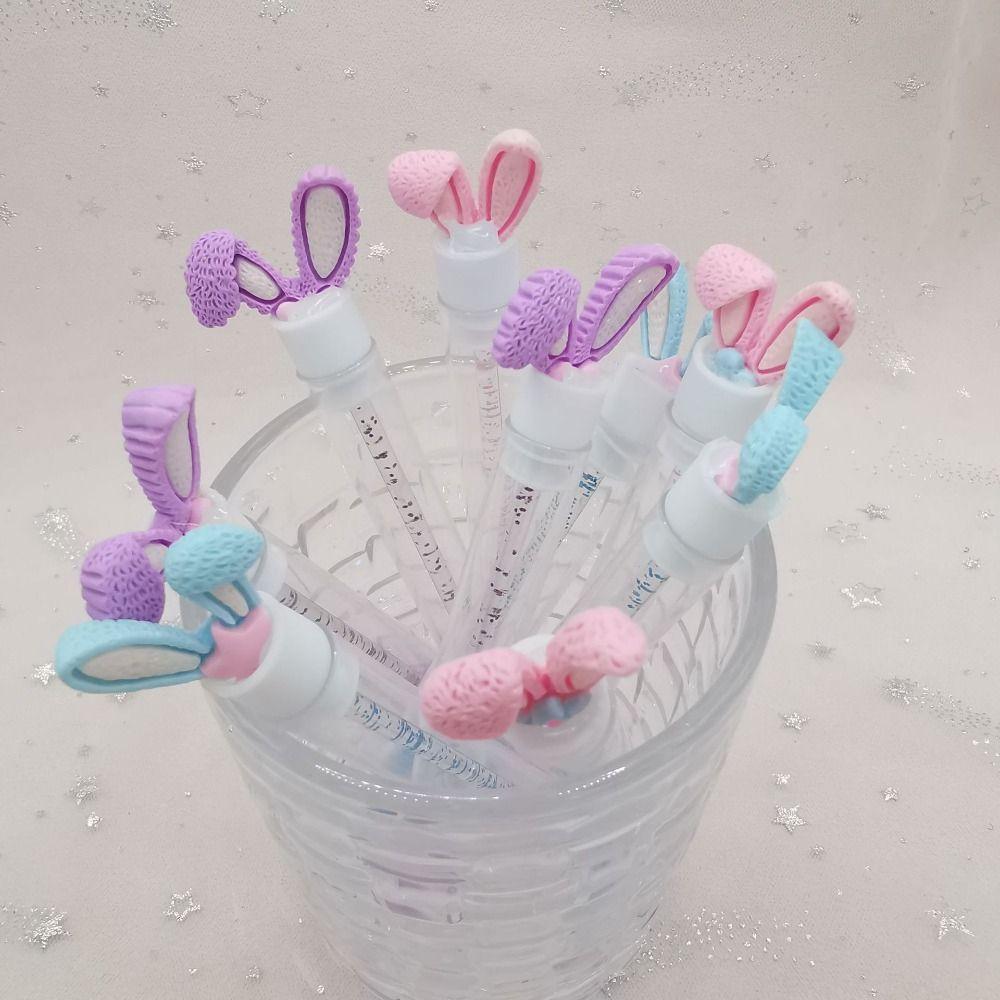 Multicolor Rabbit Ears Mascara Brush Round Comb Teeth Glitter Mascara Wand Eyelash Combing Tools