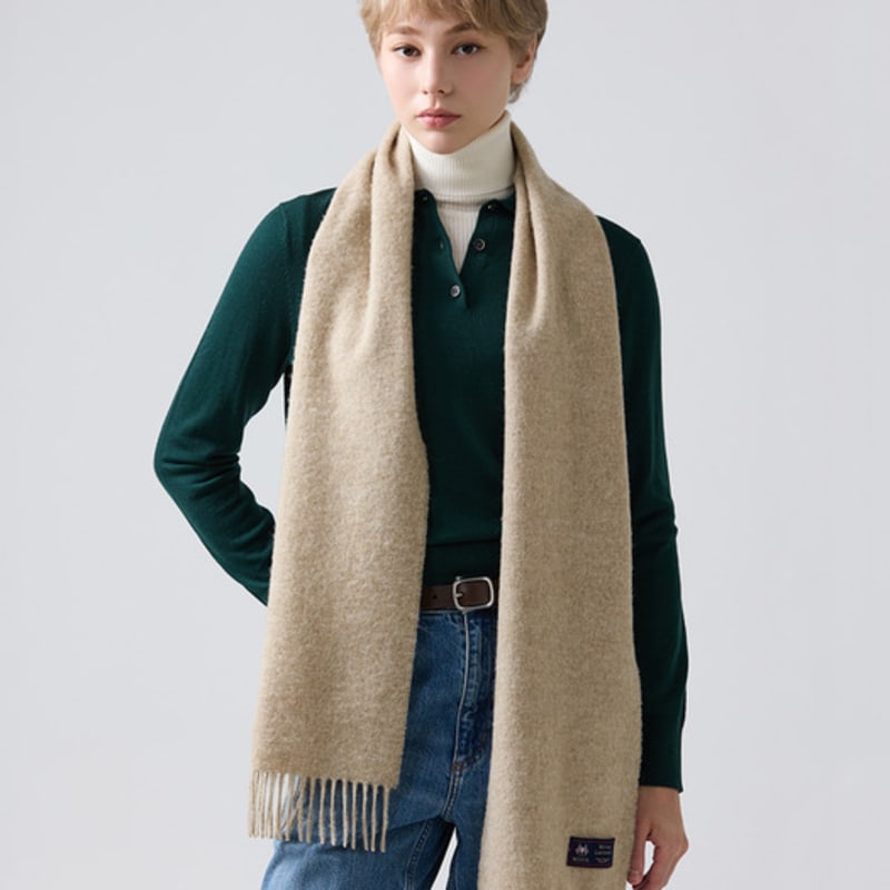 ABRAHAM MOON Шарф из мериносовой шерсти 25 см - Бежевый