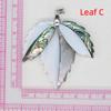 Natural Abalone Pendant Tree Leaf Charm Mother of Pearl Shell Pendants for Women Jewelry Making DIY Necklace Gift