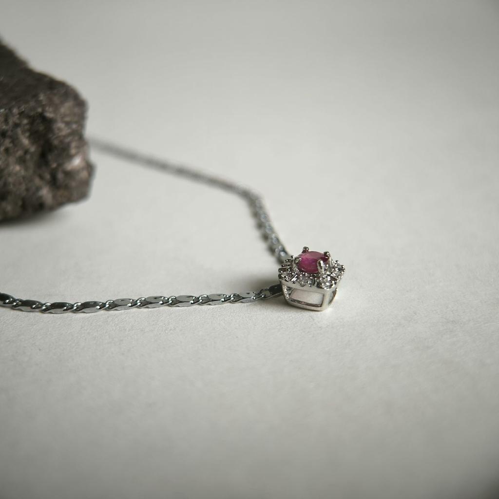 Silver Pendant with Ruby 0.525ct (2187875)