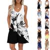 Women's V-neck Printed Sleeveless Jumpsuit Spring And Summer Casual Jumpsuit Shorts