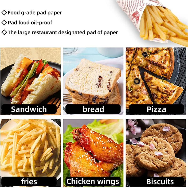 LMETJMA 50Pcs Premium Deli Paper Sandwich Wrapping Paper Greaseproof Non-stick Parchment Paper Baking Paper For Bread Pizza JT69