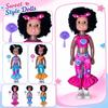 Realistic Reborn Doll African American Vinyl Body Soft Touch Doll with Curly Hair and Fashion Outfit for Kids Collectible Toy Gift
