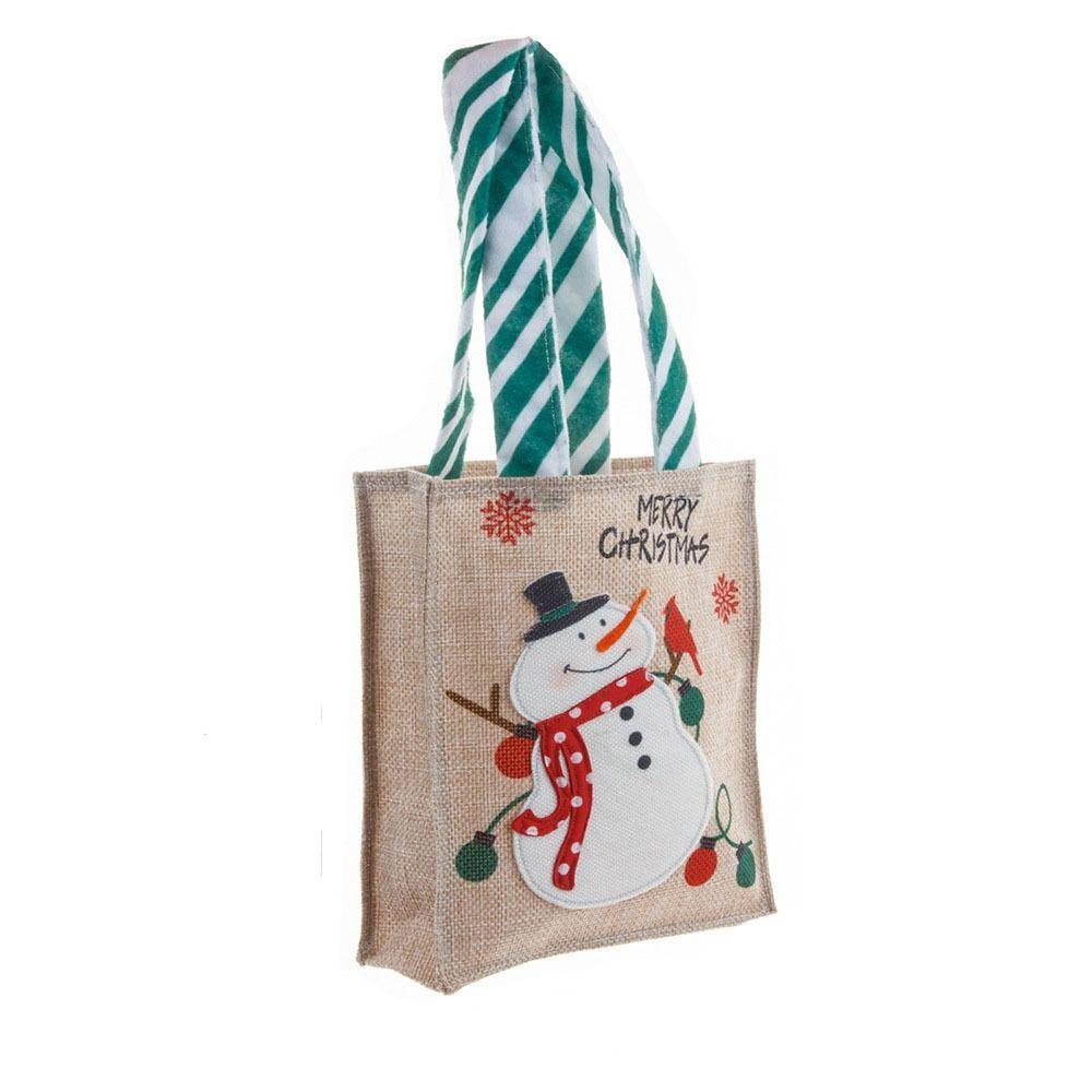 Bag Fashion Snowman Lovely Nylon Cute Female Handbag Storage Basket Cartoon Christmas Style Bag