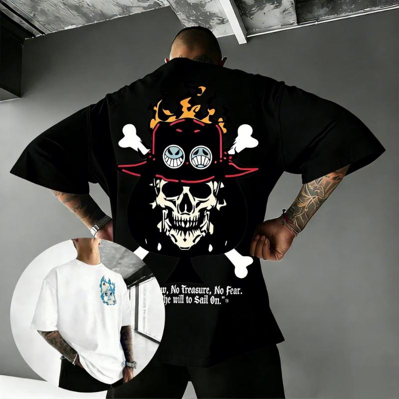 One Piece Pirate Skull Graphic T Shirt Men Women Anime Streetwear 2026 Summer Cotton Short Sleeve Tee Casual Tops Y2k Clothes
