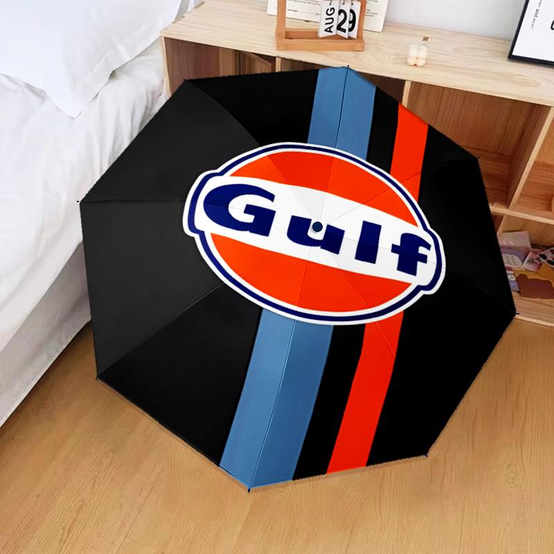 1PC Gulf Car Automatic Folding Umbrella 8-Rib Travel Umbrella with Auto Portable Case, Ideal Gift for Birthdays
