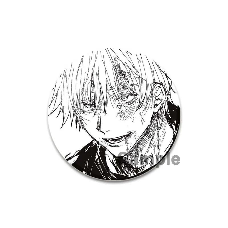 32/44/58mm Cute Anime Style Jujutsu Kaisen Brooch Satoru Gojou Cosplay Comic Button Pins Clothes Backpacks Cartoon Badge Jewelry Accessorie