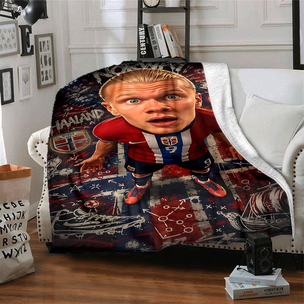 Norwegian Football Legend Blankets Flannel Printed Breathable Warm Throw Blanket for Home Office Bedspreads 0708a73