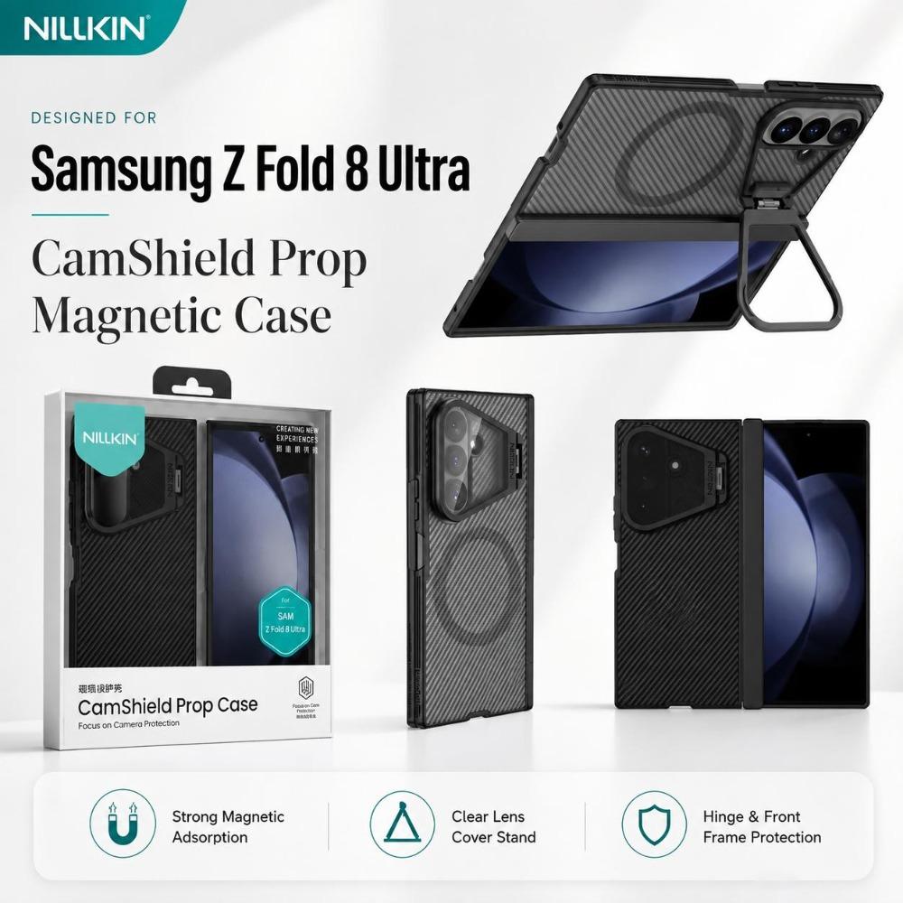 NILLKIN Магнитный чехол для Samsung Galaxy Z Fold 8 Ultra Fold8 Без стилуса Откидная петля CA4015