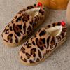 Европейские и американские зимние новые толстоподошвенные бархатные утепленные женские сноубутсы, теплые короткие ботинки с леопардовым принтом большого размера, хлопковая обувь для женщин