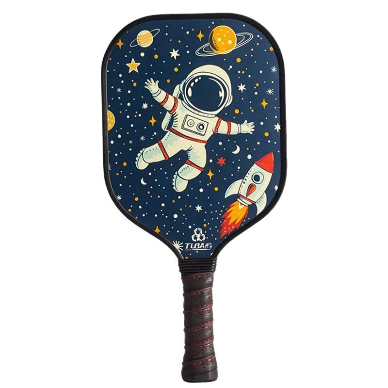 Kids Pickleball Set With Glass Fiber Paddles Cartoon Design 2 Rackets 4 Balls Net Bag Beginners Outdoor Indoor Play