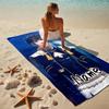 Custom Name Sword Warrior Stylish Digital Printing Beach Towel Quick‑Drying Absorbent Blanket for Beach Pool Gym Travel