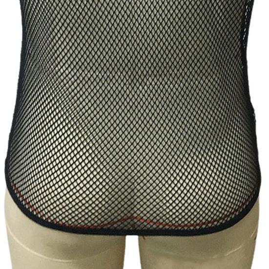 Мужской жилет с V-образным вырезом, широкими бретелями, без рукавов, прозрачный сетчатый топ, однотонный, дышащий, эластичный, на бретельках