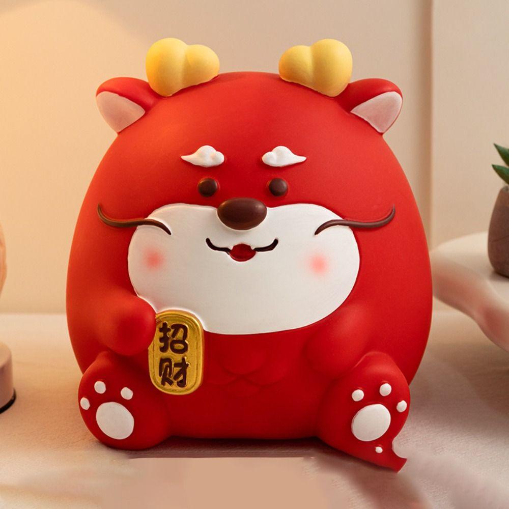 Adorable Dragon Coin Bank Unbreakable Money Saving Jar Desktop Doll Decor Cartoon Piggy Bank  Boys