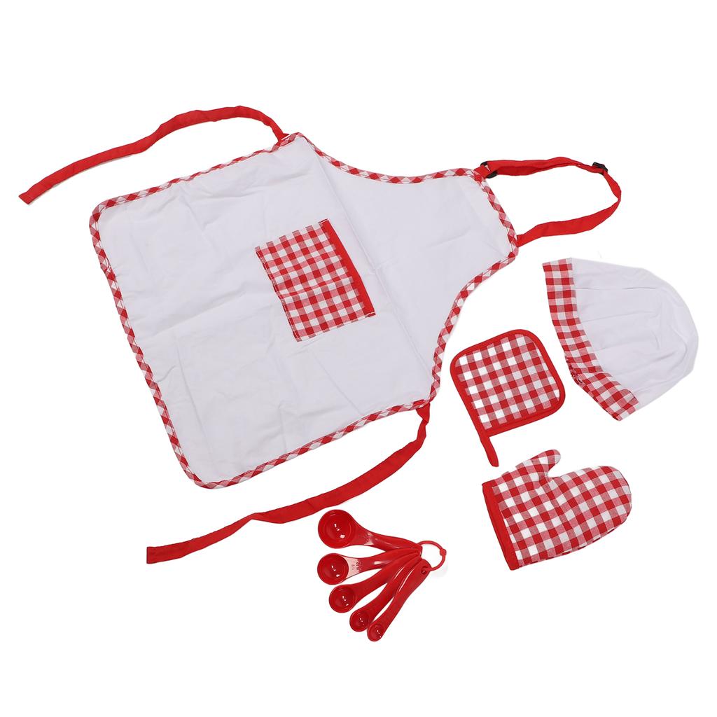 Детский костюм шеф-повара, фартук с регулируемым ремешком, шляпа шеф-повара, детский комплект шеф-повара для приготовления пищи и выпечки для девочек Tod