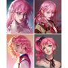 5D Diy Diamond Painting Pink Hair Girl Cartoon Diamond Embroidery Cross Stitch New Product Mosaic Set Home Decoration Gift