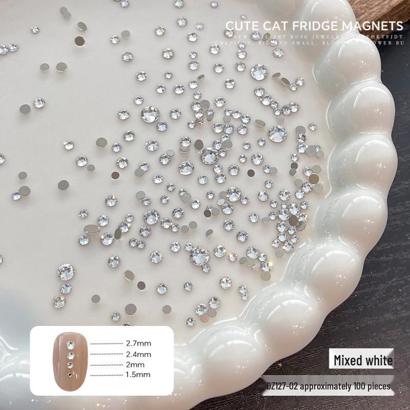 Мини-стразы высокого качества с плоским дном: Супер Вспышка 33-гранная K9 Украшения для Нейл-Арта