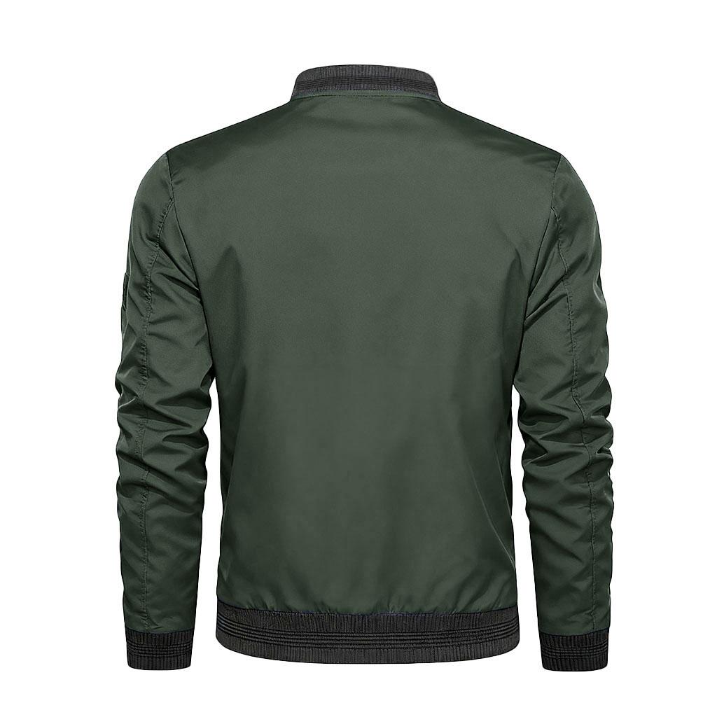 Мужские куртки, осенняя куртка-бомбер для мужчин, уличная бейсбольная куртка с воротником-стойкой, тонкая куртка на молнии для активного отдыха, мужское пальто